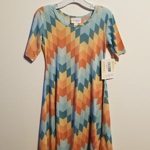Kids Lularoe Adeline Aztec Dress Size 6